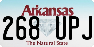 AR license plate 268UPJ