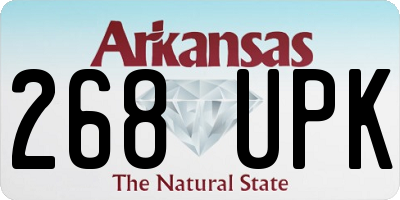 AR license plate 268UPK