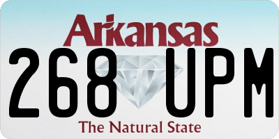 AR license plate 268UPM
