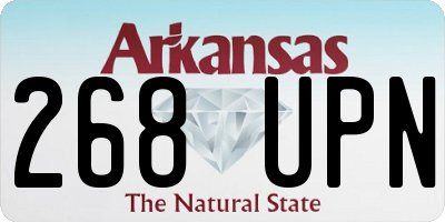 AR license plate 268UPN
