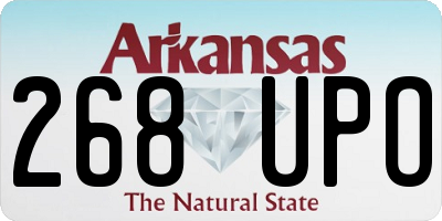 AR license plate 268UPO