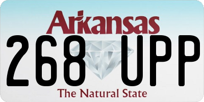 AR license plate 268UPP