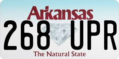 AR license plate 268UPR
