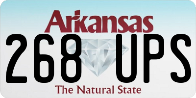 AR license plate 268UPS