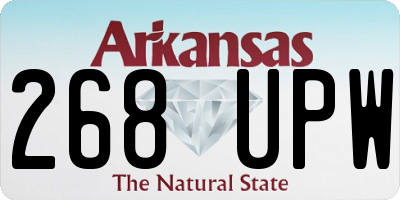 AR license plate 268UPW