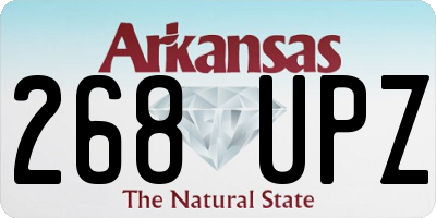 AR license plate 268UPZ