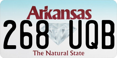 AR license plate 268UQB
