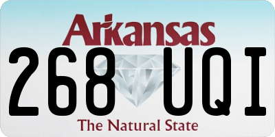 AR license plate 268UQI