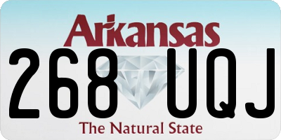 AR license plate 268UQJ