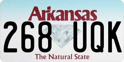 AR license plate 268UQK