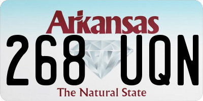 AR license plate 268UQN