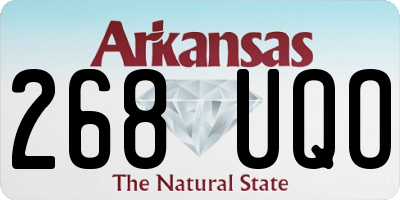 AR license plate 268UQO