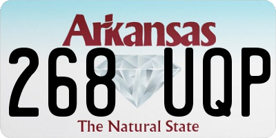AR license plate 268UQP