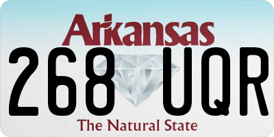 AR license plate 268UQR
