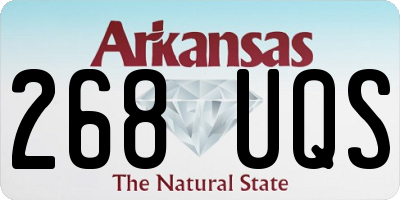 AR license plate 268UQS