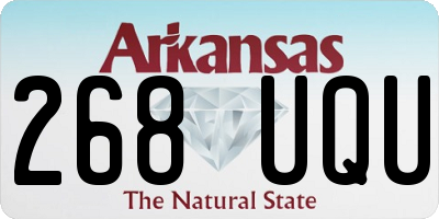 AR license plate 268UQU