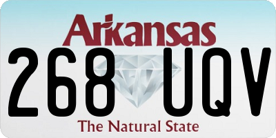 AR license plate 268UQV