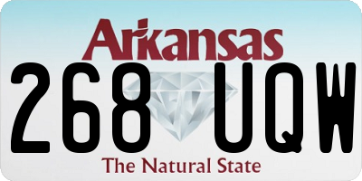 AR license plate 268UQW