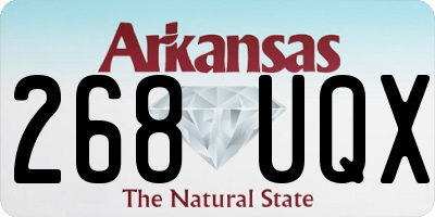 AR license plate 268UQX