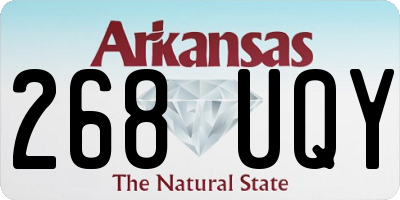AR license plate 268UQY