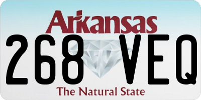 AR license plate 268VEQ