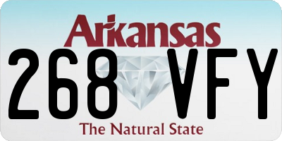 AR license plate 268VFY