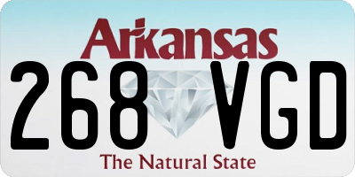 AR license plate 268VGD