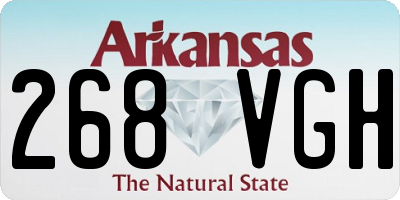 AR license plate 268VGH