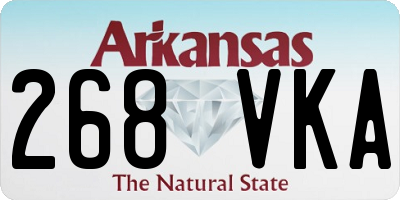 AR license plate 268VKA