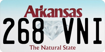 AR license plate 268VNI