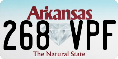 AR license plate 268VPF