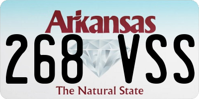 AR license plate 268VSS