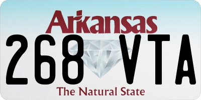 AR license plate 268VTA