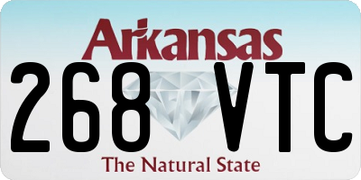 AR license plate 268VTC