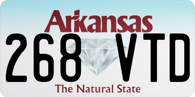AR license plate 268VTD
