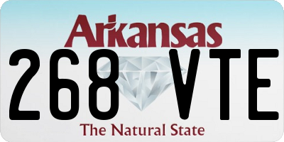 AR license plate 268VTE