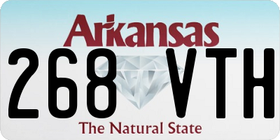 AR license plate 268VTH