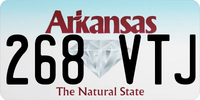 AR license plate 268VTJ