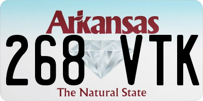 AR license plate 268VTK
