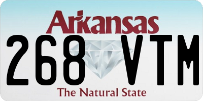 AR license plate 268VTM