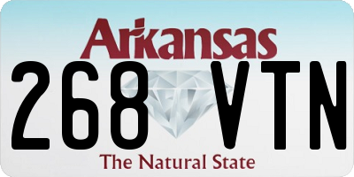 AR license plate 268VTN