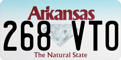 AR license plate 268VTO