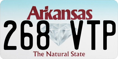 AR license plate 268VTP