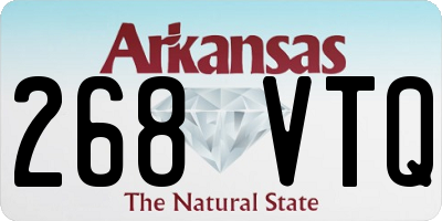 AR license plate 268VTQ