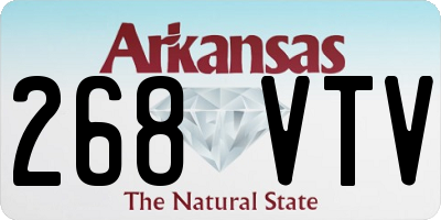 AR license plate 268VTV