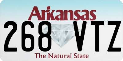 AR license plate 268VTZ