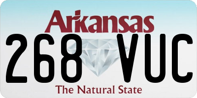 AR license plate 268VUC