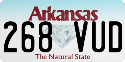 AR license plate 268VUD
