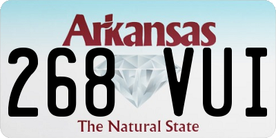AR license plate 268VUI