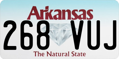 AR license plate 268VUJ